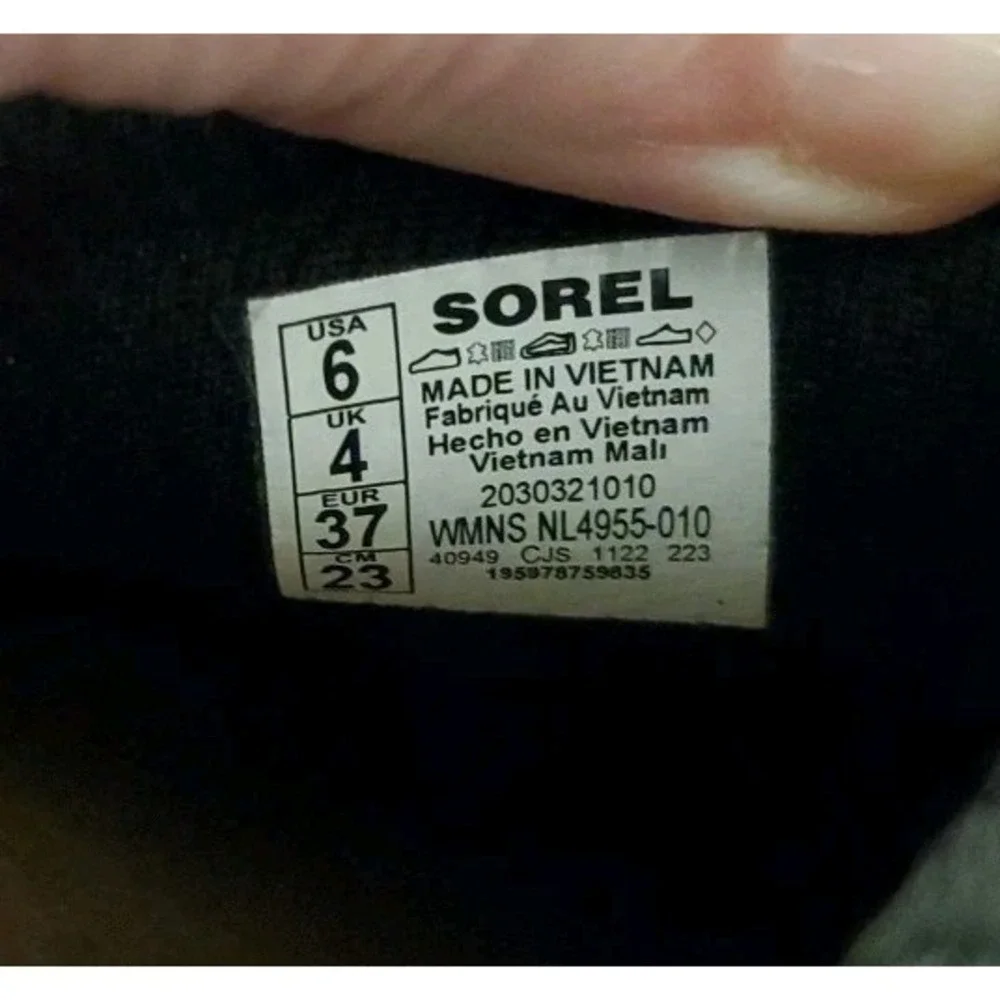 SOREL‎ N4955-010 Kinetic Impact II Mule Black / Sea Salt Women's Size 6